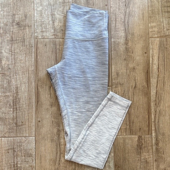 Lululemon Leggings Womens 8 White, Heather Gray full length - Picture 1 of 4